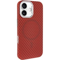 Чехол для iPhone 17 KVZV Triangular Pattern with Magnetic Fit, TPU + PC, Красный / Red Чехол для iPhone 17 KVZV Triangular Pattern with Magnetic Fit, TPU + PC, Красный / Red