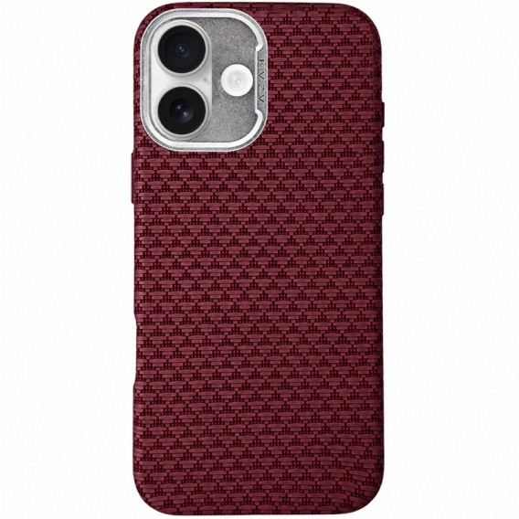 Чохол TPU+PC KVZV Triangular Pattern with Magnetic Fit для Apple iPhone 17 (6.3") Red