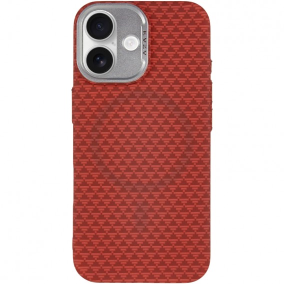 Чохол для iPhone 17 KVZV Triangular Pattern with Magnetic Fit - Червоний / Red