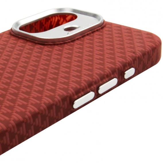 Чохол для iPhone 17 KVZV Triangular Pattern with Magnetic Fit - Червоний / Red