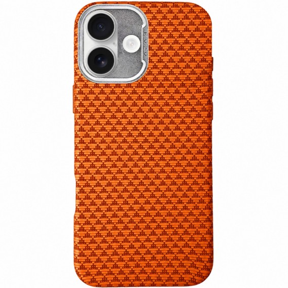 Чохол TPU+PC KVZV Triangular Pattern with Magnetic Fit для Apple iPhone 17 (6.3") Orange
