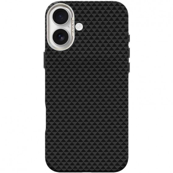 Чохол TPU+PC KVZV Triangular Pattern with Magnetic Fit для Apple iPhone 17 (6.3") Black