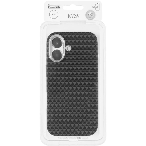 Чехол для iPhone 17 KVZV Triangular Pattern with Magnetic Fit - Черный / Black