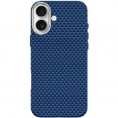 Чехол для iPhone 17 KVZV Triangular Pattern with Magnetic Fit, TPU + PC, Синий / Blue Чехол для iPhone 17 KVZV Triangular Pattern with Magnetic Fit, TPU + PC, Синий / Blue