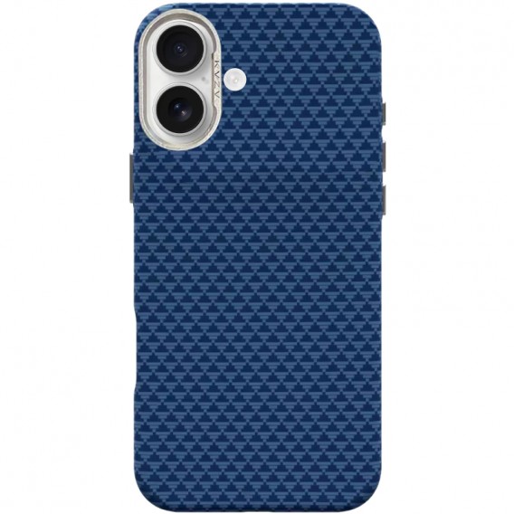 Чохол TPU+PC KVZV Triangular Pattern with Magnetic Fit для Apple iPhone 17 (6.3") Blue