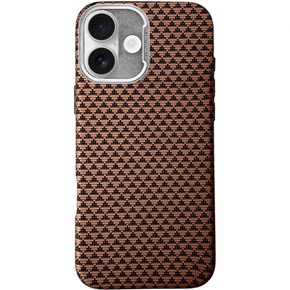 Чохол TPU+PC KVZV Triangular Pattern with Magnetic Fit для Apple iPhone 17 (6.3") Khaki