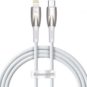 Кабель Baseus Glimmer Series USB Type-C - Lightning, 20 Вт, 1 м, Білий / White (CADH000001) Кабель Baseus Glimmer Series USB Type-C - Lightning, 20 Вт, 1 м, Білий / White (CADH000001)