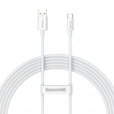 Кабель Baseus Superior Series USB-A - USB-C, 100 Вт, 2 м, Белый / Moon White Кабель Baseus Superior Series USB-A - USB-C, 100 Вт, 2 м, Белый / Moon White