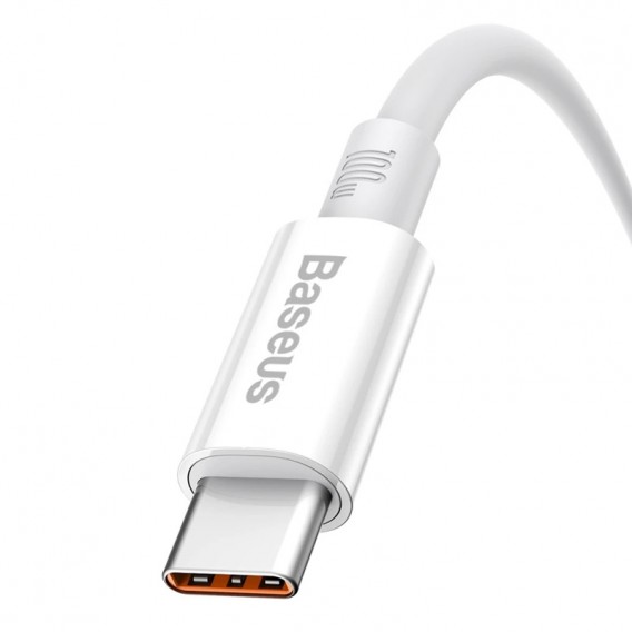 Дата кабель Baseus Superior Series Fast Charging USB to Type-C 100W (2m) (P10320102214) Moon White Дата кабель Baseus Superior Series Fast Charging USB to Type-C 100W (2m) (P10320102214) Moon White
