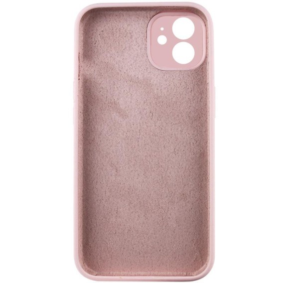 Чохол Silk Full Camera Protective (AA) NO LOGO для Apple iPhone 12 (6.1") Рожевий / Chalk Pink