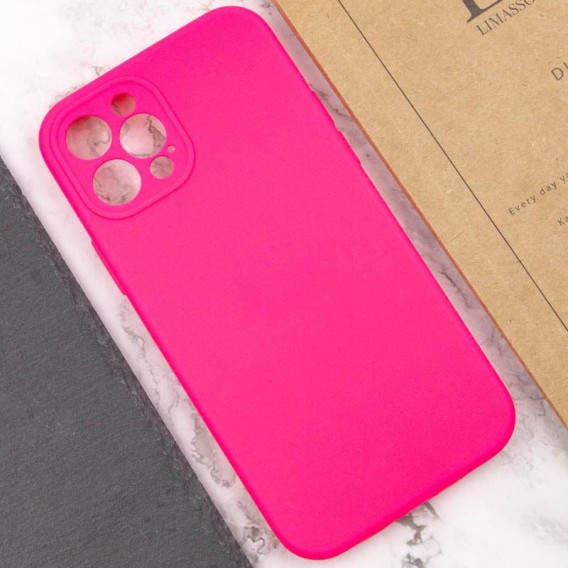 Чохол Silk Full Camera Protective (AA) NO LOGO для Apple iPhone 12 Pro (6.1") Рожевий / Barbie pink Чохол Silk Full Camera Protective (AA) NO LOGO для Apple iPhone 12 Pro (6.1") Рожевий / Barbie pink