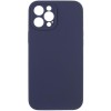 Чохол Silk Full Camera Protective (AA) NO LOGO для Apple iPhone 12 Pro Max (6.7") Темно-синій / Midnight blue
