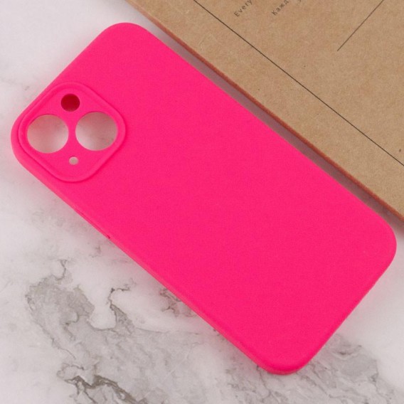 Чохол Silk Full Camera Protective (AA) NO LOGO для Apple iPhone 14 (6.1") Рожевий / Barbie pink Чохол Silk Full Camera Protective (AA) NO LOGO для Apple iPhone 14 (6.1") Рожевий / Barbie pink