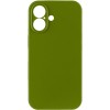 Чохол Silk Full Camera Protective (AA) NO LOGO для Apple iPhone 16 Plus (6.7") Зелений / Dark Olive