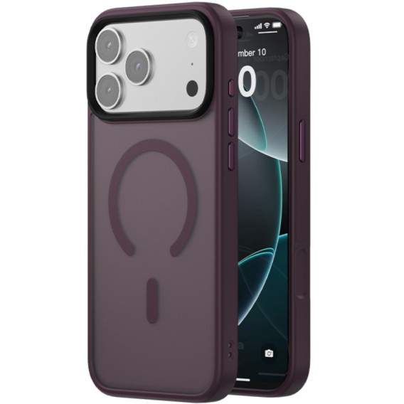 TPU+PC чехол Blueo Skin Friendly Frosted with Magnetic Fit для Apple iPhone 17 Pro Max / 18 Pro Max Бордовый / Deep Cherry
