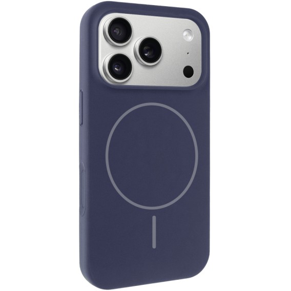 Чехол Silk Full Protective (AA) NO LOGO with Magnetic Fit для Apple iPhone 17 Pro / 18 Pro (6.3") Темно-синий / Midnight blue