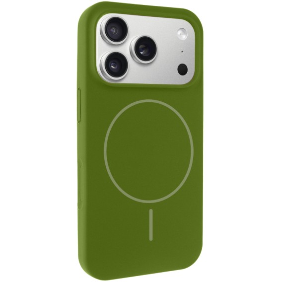 Чехол Silk Full Protective (AA) NO LOGO with Magnetic Fit для Apple iPhone 17 Pro / 18 Pro (6.3") Зеленый / Dark Olive