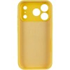 Чохол Silk Full Camera Protective (AA) NO LOGO для Apple iPhone 17 Pro / 18 Pro (6.3") Жовтий / Yellow
