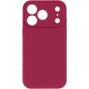 Чохол Silk Full Camera Protective (AA) NO LOGO для Apple iPhone 17 Pro Max / 18 Pro Max (6.9") Червоний / Rose Red