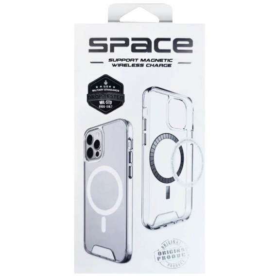 Чохол TPU Space Case with Magnetic Fit для Apple iPhone 17 Pro Max / 18 Pro Max (6.9") Прозорий Чохол TPU Space Case with Magnetic Fit для Apple iPhone 17 Pro Max / 18 Pro Max (6.9") Прозорий