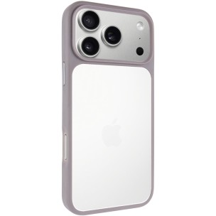 TPU+PC чехол Metal Buttons для Apple iPhone 18 Pro / 17 Pro (6.3") Серый / Grey