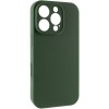 Чохол-накладка для iPhone 16 Pro Max Epik Silk Full Camera (AA) NO LOGO with Magnetic Fit, Зелений / Cyprus Green