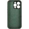 Чохол-накладка для iPhone 16 Pro Max Epik Silk Full Camera (AA) NO LOGO with Magnetic Fit, Зелений / Cyprus Green