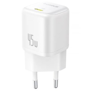 СЗУ Baseus PicoGo GaN Fast Charger PD45W (1USB-C) (P10176800) Moon White