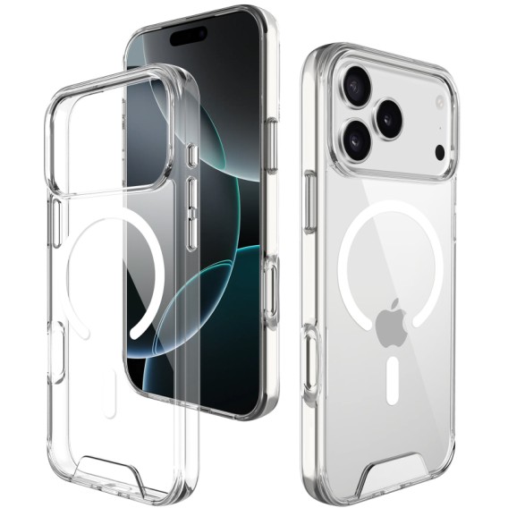 Чохол TPU Space Case with Magnetic Fit для Apple iPhone 17 Pro / 18 Pro (6.3") Прозорий Чохол TPU Space Case with Magnetic Fit для Apple iPhone 17 Pro / 18 Pro (6.3") Прозорий