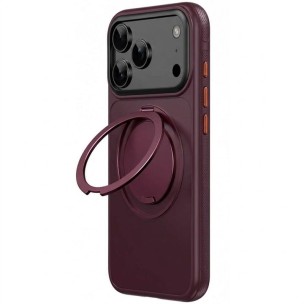 Чохол Ummi Stylish with MagSafe Ring для Apple iPhone 17 Pro Max / 18 Pro Max (6.9") Deep Cherry