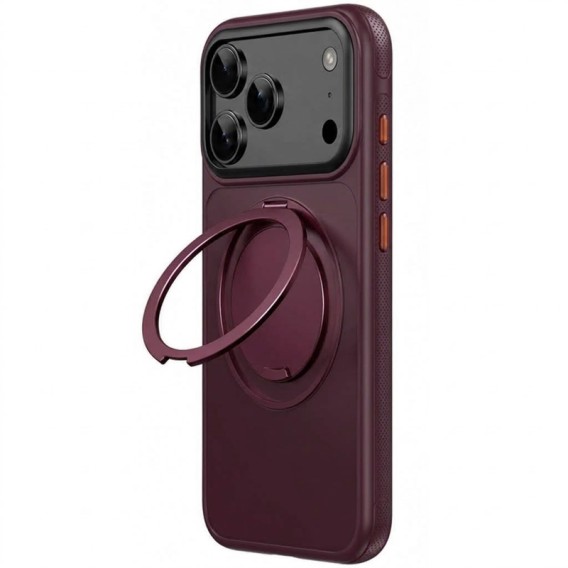 Чохол Ummi Stylish with MagSafe Ring для Apple iPhone 17 Pro Max / 18 Pro Max (6.9") Deep Cherry