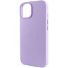 Шкіряний чохол Leather Case (AA Plus) with Magnetic Fit для Apple iPhone 14 (6.1") Elegant purple