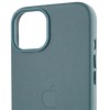 Кожаный чехол Leather Case (AA Plus) with Magnetic Fit для Apple iPhone 14 (6.1") Pine green