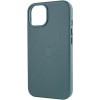 Кожаный чехол Leather Case (AA Plus) with Magnetic Fit для Apple iPhone 14 (6.1") Pine green