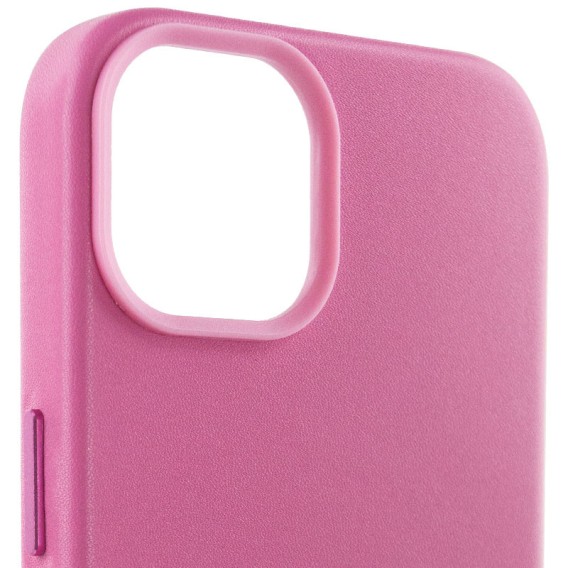 Кожаный чехол Leather Case (AA Plus) with Magnetic Fit для Apple iPhone 14 (6.1") Pollen