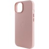 Шкіряний чохол Leather Case (AA Plus) with Magnetic Fit для Apple iPhone 14 (6.1") Sand Pink