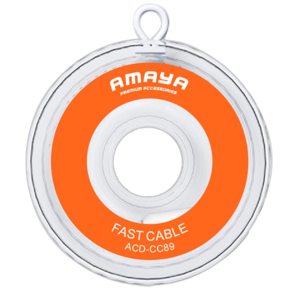 Дата кабель Amaya 89CC Type-C to Type-C 60W (1m) White