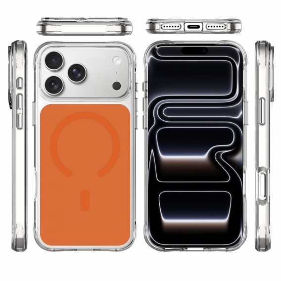 Чохол TPU+PC Space Pure Color with Magnetic Fit для Apple iPhone 17 Pro Max / 18 Pro Max (6.9") Orange Чохол TPU+PC Space Pure Color with Magnetic Fit для Apple iPhone 17 Pro Max / 18 Pro Max (6.9") Orange