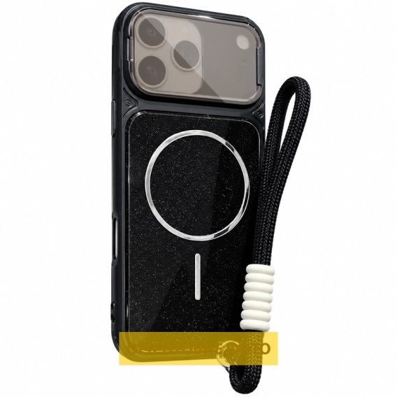 Чохол TPU+PC Pacific with Magnetic Fit and straps для Apple iPhone 17 (6.3") Black