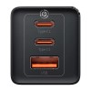 МЗП Baseus GaN5 Pro PD65W+QC3.0 (1USB-A/2C) + кабель Type-C to Type-C (CCGP12020) Black