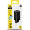 МЗП Baseus GaN5 Pro PD65W+QC3.0 (1USB-A/2C) + кабель Type-C to Type-C (CCGP12020) Black