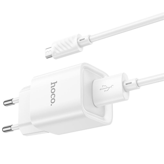 МЗП Hoco C145A Charm QC3.0 18W (1USB-A) + кабель USB to MicroUSB White МЗП Hoco C145A Charm QC3.0 18W (1USB-A) + кабель USB to MicroUSB White
