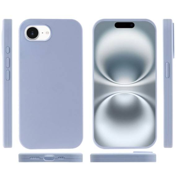 Чехол Silk Full Protective (AA) NO LOGO для Apple iPhone 16e / 17e (6.1") Голубой / Lilac Blue