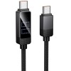 Дата кабель Hoco U154 Matrix Type-C to Type-C 60W (1m) Black