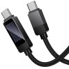 Дата кабель Hoco U154 Matrix Type-C to Type-C 60W (1m) Black