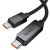 Дата кабель Hoco U154 Matrix Type-C to Type-C 60W (1m) Black