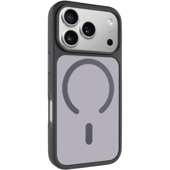 TPU+PC чехол Metal Buttons with Magnetic Fit для Apple iPhone 18 Pro / 17 Pro (6.3") Черный / Black