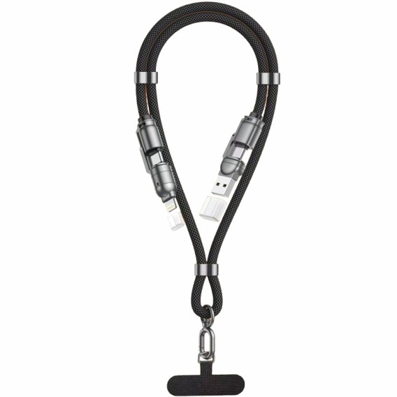 Дата кабель-шнурок ACD-X65 4in1 Type-C/USB to Lightning/Type-C 240W (1.5m) Gray