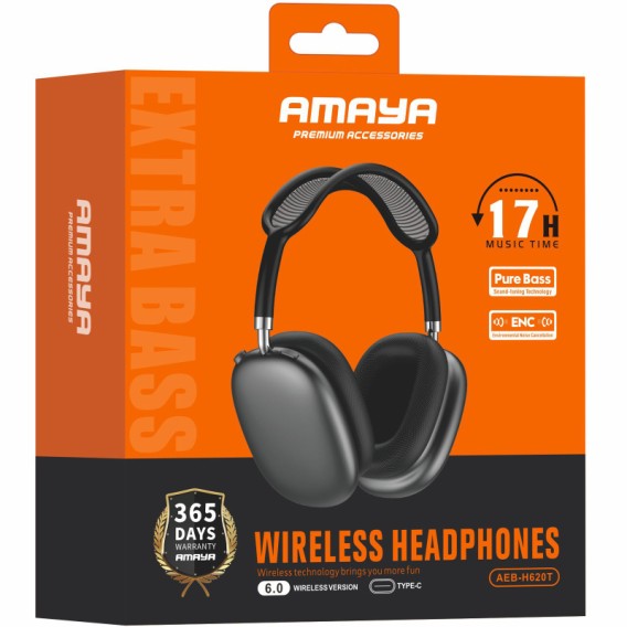 Накладні бездротові навушники Amaya H620T ENC Black Накладні бездротові навушники Amaya H620T ENC Black