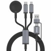 Дата кабель Amaya ACD-330X 6in1 Type-C/USB to iWatch/Lightning/Type-C 100W (1.2m) Black